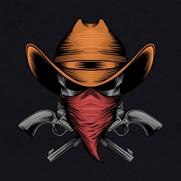 cowboy skull by Arjanaproject